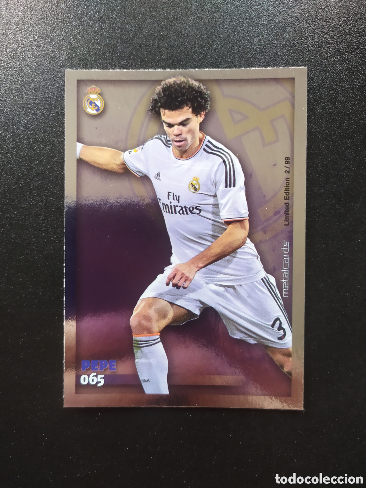 Cromos de Futebol: Mundicromo fichas Liga 2014 2015 14 15 Pepe metalcards limited edition 2/99 n&deg; 65 Real Madrid