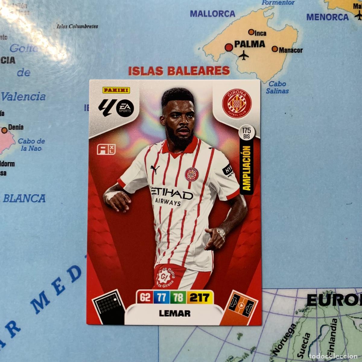 Cromos de F&uacute;tbol: Lemar ampliacion n&uacute;mero 175 Bis del Girona cromo adrenalyn XL 25-26 2025-2026