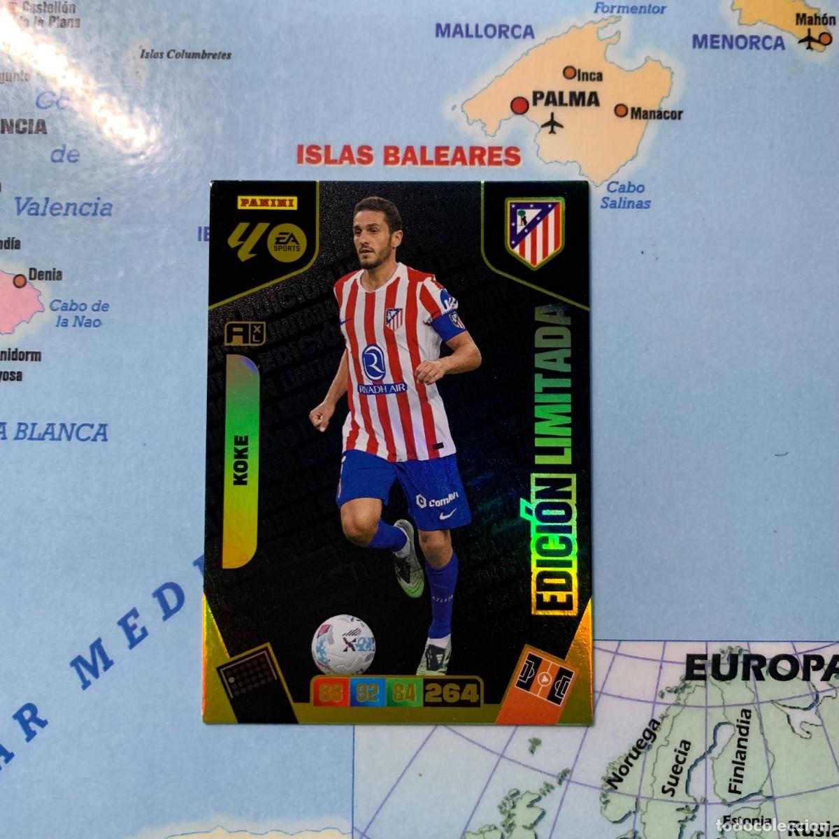 Cromos de F&uacute;tbol: Koke Edici&oacute;n limitada del Atl&eacute;tico de Madrid cromo adrenalyn XL 25-26 2025-2026