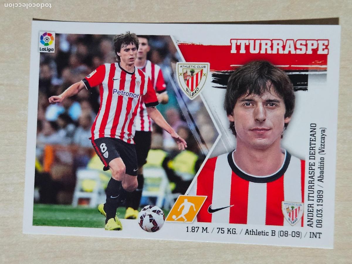 Figurine di Calcio: N&ordm; 13 ITURRASPE - ESTE 2015 2016 - 15 16 - CROMO SIN PEGAR - ATHLETIC DE BILBAO