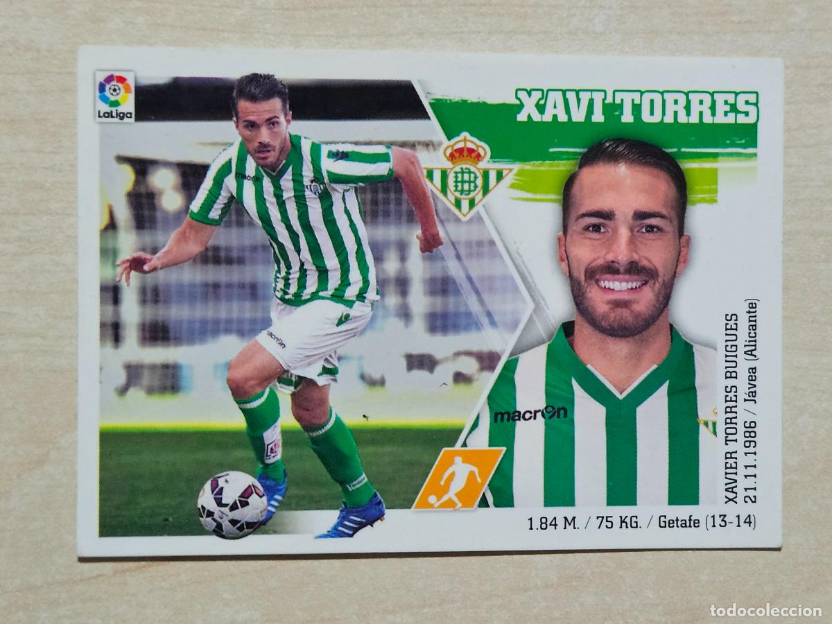 Cromos de F&uacute;tbol: N&ordm; 12 XAVI TORRES - ESTE 2015 2016 - 15 16 - CROMO SIN PEGAR - REAL BETIS