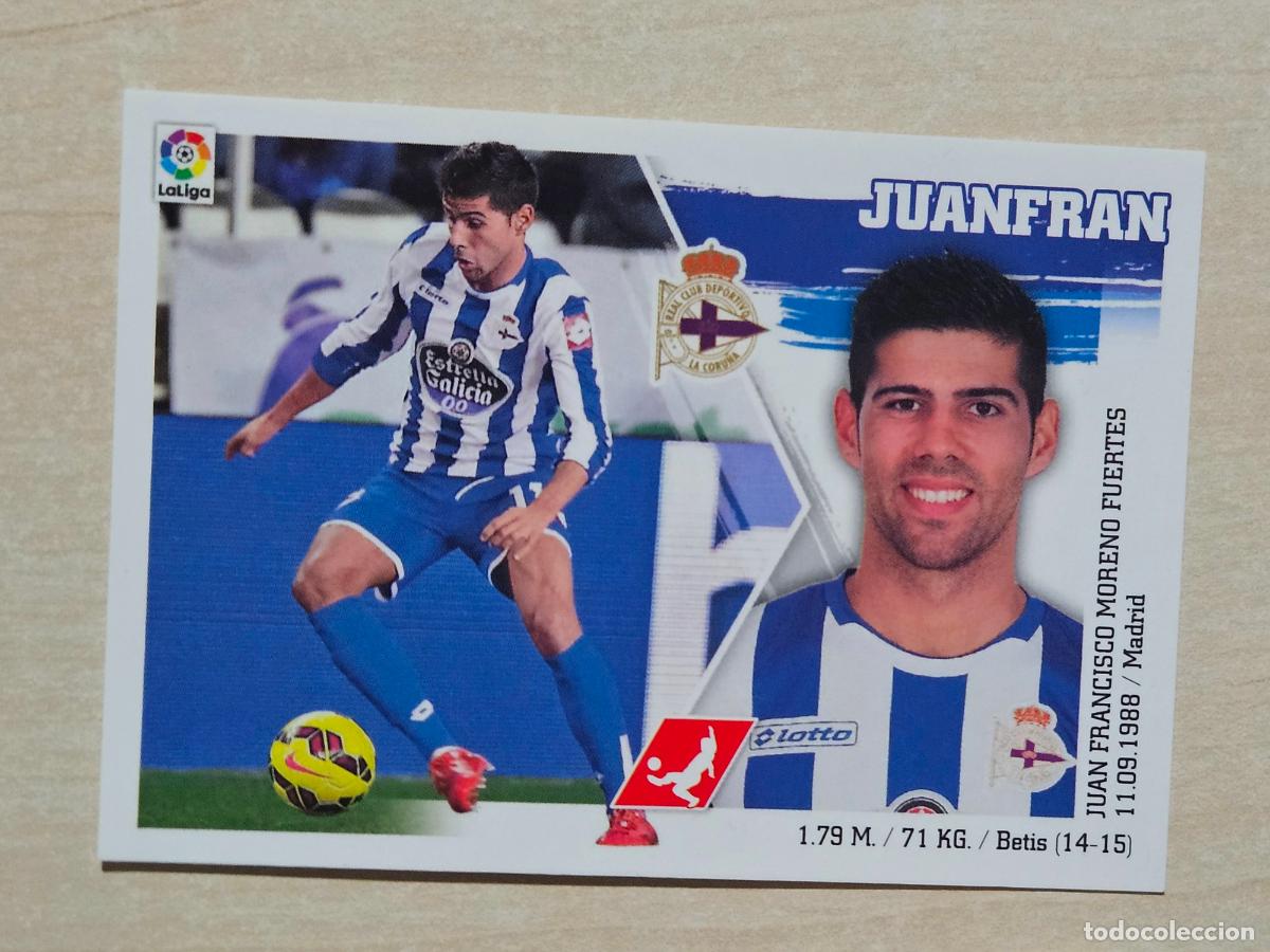 Fu&szlig;ball-Sticker: N&ordm; 15 JUANFRAN - ESTE 2015 2016 - 15 16 - CROMO SIN PEGAR - DEPORTIVO DE LA CORU&Ntilde;A