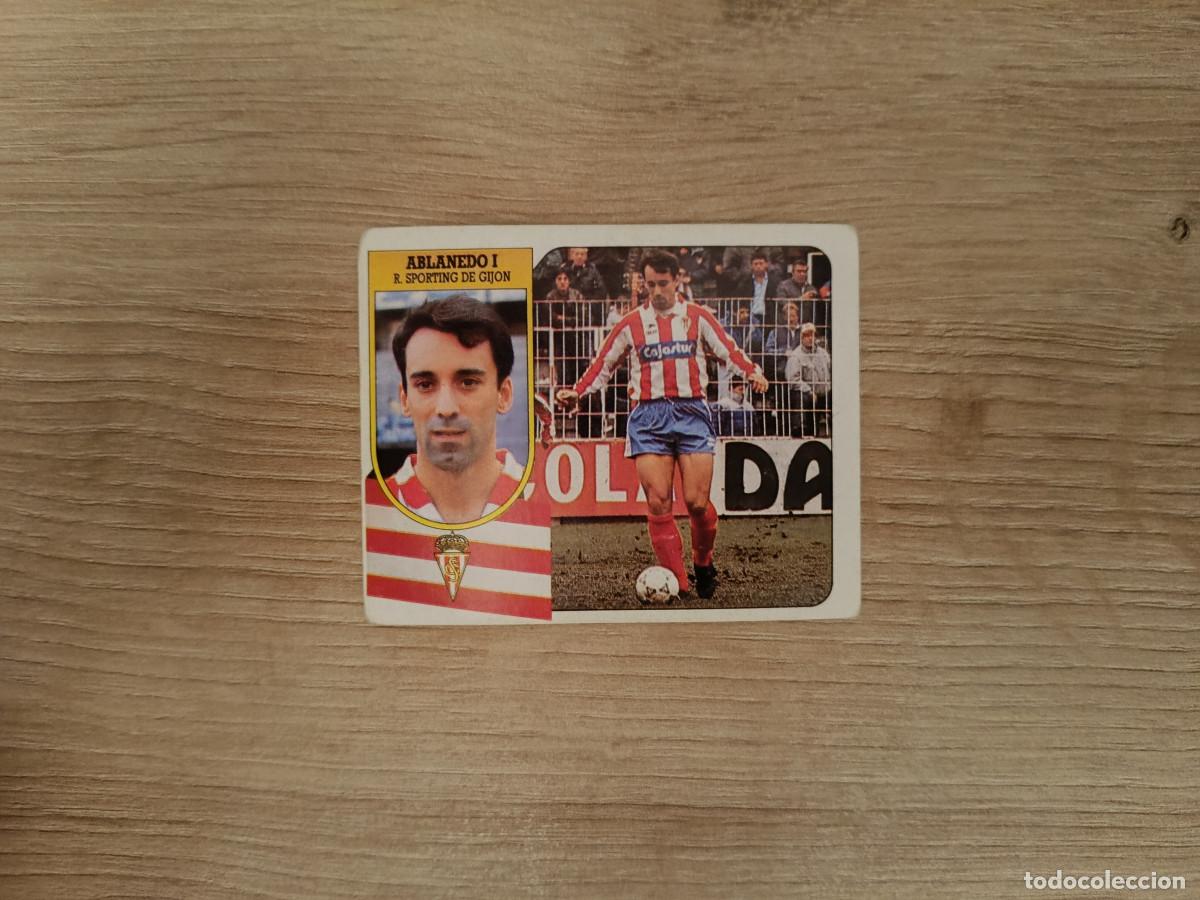 Cromos de F&uacute;tbol: CROMO DE F&Uacute;TBOL LIGA ESTE ABLANEDO I SPORTING GIJON SIN PEGAR NUNCA PEGADO 91 92 1991 1992