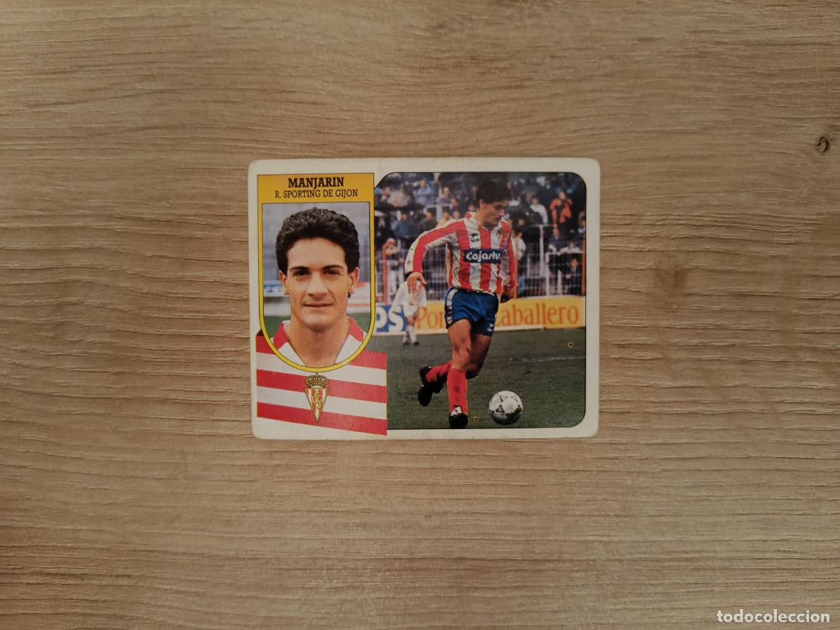 Cromos de F&uacute;tbol: CROMO DE F&Uacute;TBOL LIGA ESTE MANJARIN SPORTING GIJON SIN PEGAR NUNCA PEGADO 91 92 1991 1992