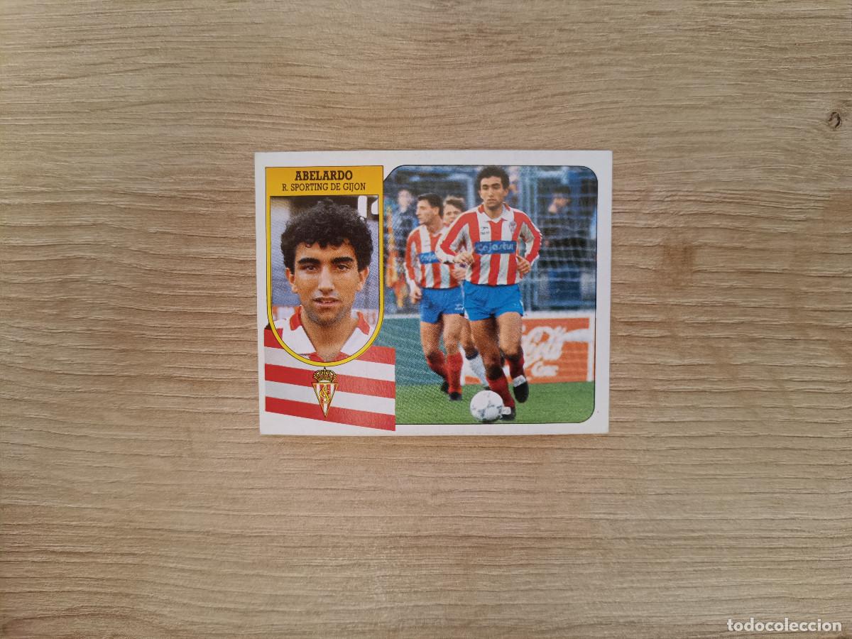 Cromos de F&uacute;tbol: CROMO DE F&Uacute;TBOL LIGA ESTE ABELARDO SPORTING GIJON SIN PEGAR NUNCA PEGADO 91 92 1991 1992