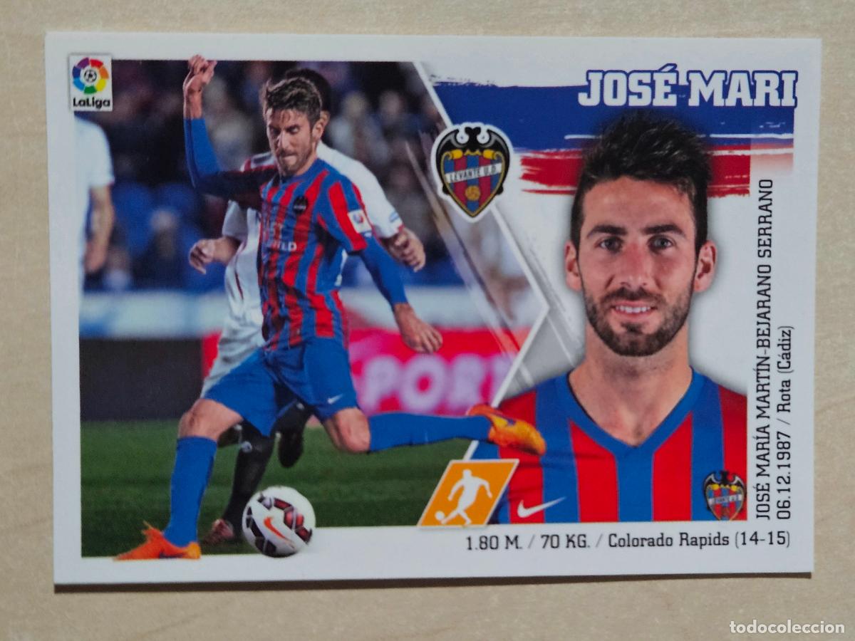 Figurine di Calcio: N&ordm; 14 JOSE MARI - ESTE 2015 2016 - 15 16 - CROMO SIN PEGAR - LEVANTE