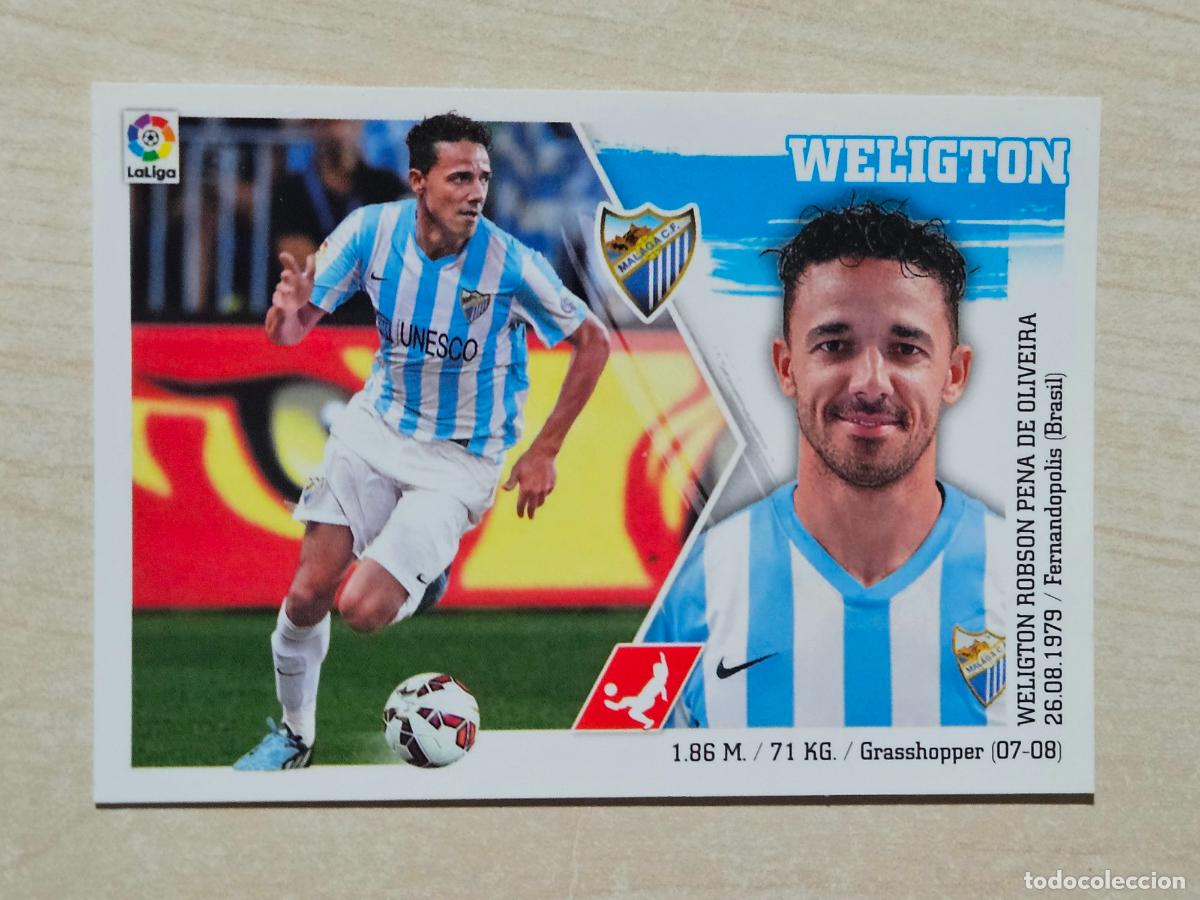 Football Stickers: N&ordm; 7 WELIGTON - ESTE 2015 2016 - 15 16 - CROMO SIN PEGAR - MALAGA