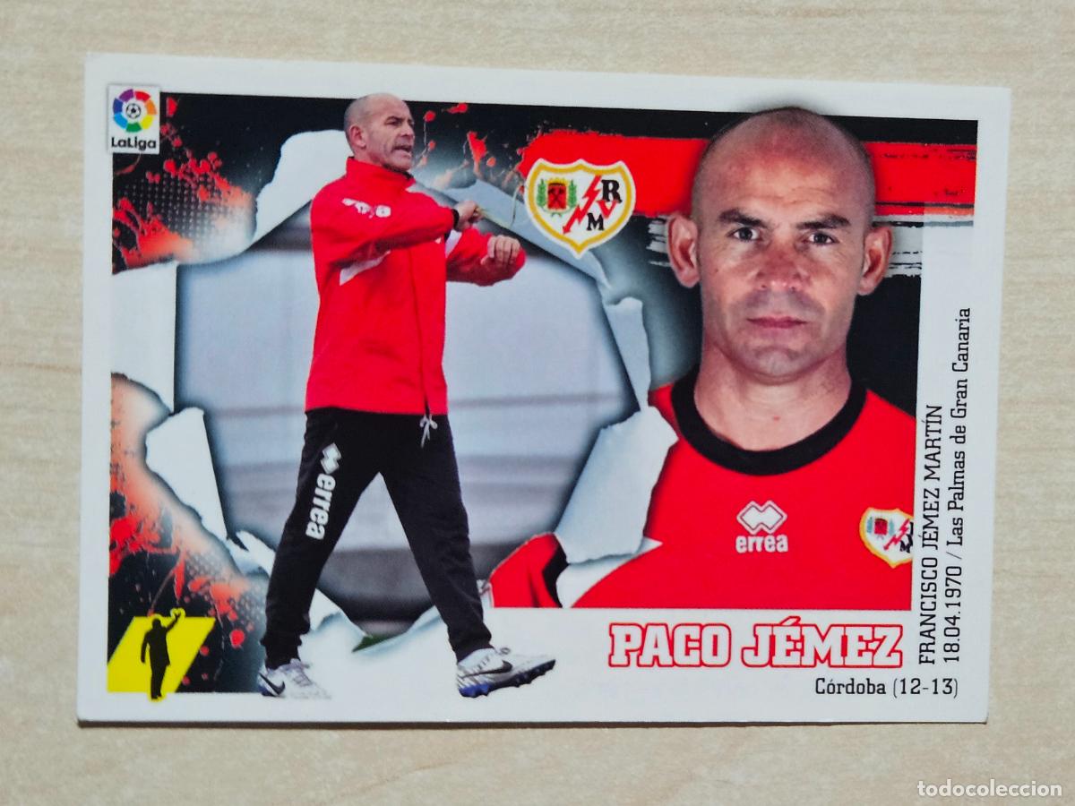 Football Stickers: N&ordm; 2 PACO JEMEZ - ESTE 2015 2016 - 15 16 - CROMO SIN PEGAR - RAYO VALLECANO