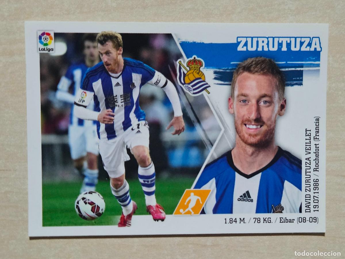 Football Stickers: N&ordm; 14 ZURUTUZA - ESTE 2015 2016 - 15 16 - CROMO SIN PEGAR - REAL SOCIEDAD