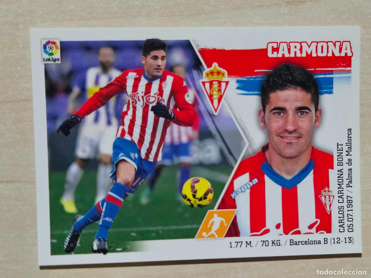 Cromos de F&uacute;tbol: N&ordm; 16 CARMONA - ESTE 2015 2016 - 15 16 - CROMO SIN PEGAR - SPORTING DE GIJON