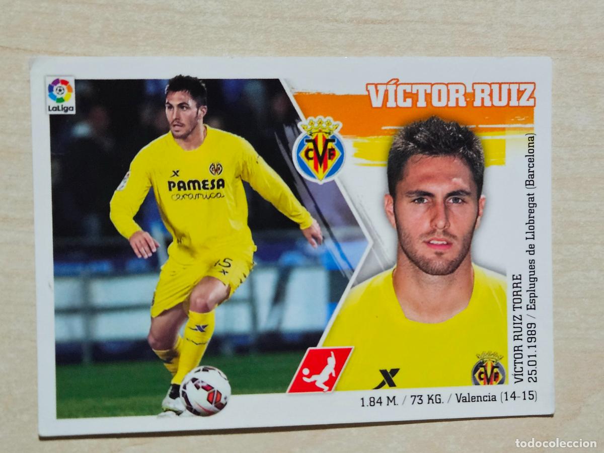 Football Stickers: N&ordm; 9 VICTOR RUIZ - ESTE 2015 2016 - 15 16 - CROMO SIN PEGAR - VILLARREAL