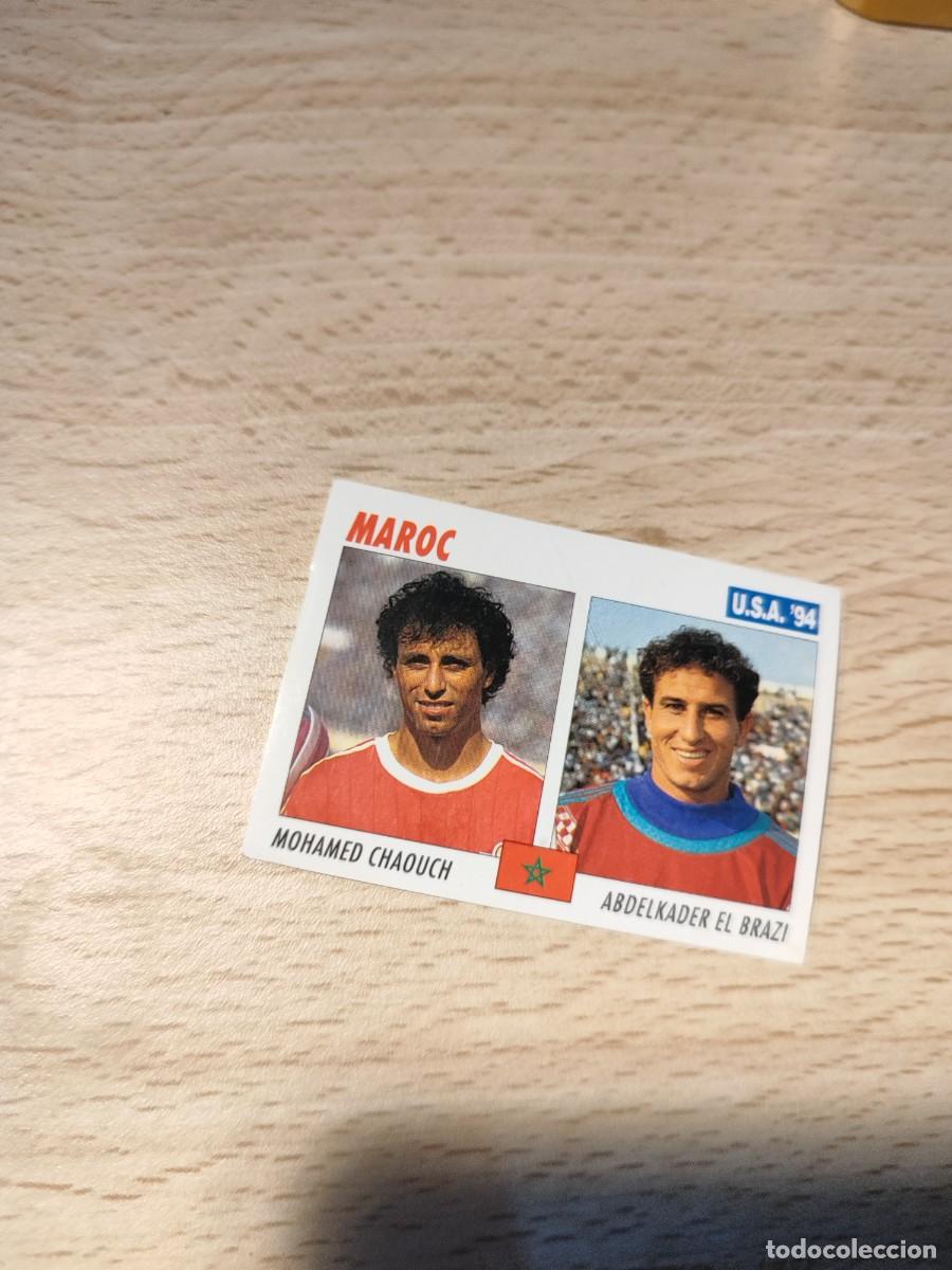 Football Stickers: 319 SERVICE LINE MUNDIAL USA 94 CHAOUCH ABDELKADER EL BRAZI MAROC MARRUECOS 1994 WORLD CUP SL ITALY