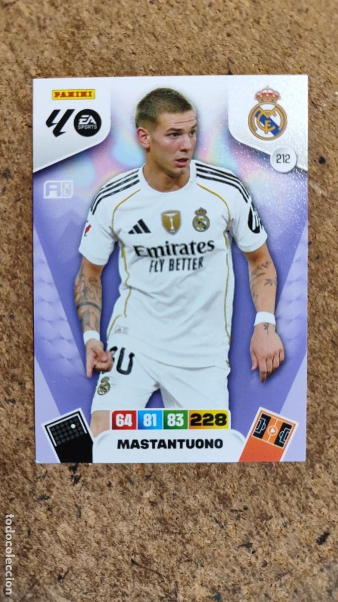 Cartes &agrave; collectionner de Football: ADRENALYN XL LA LIGA 25/26 CARD MASTANTUONO REAL MADRID # 212 PANINI