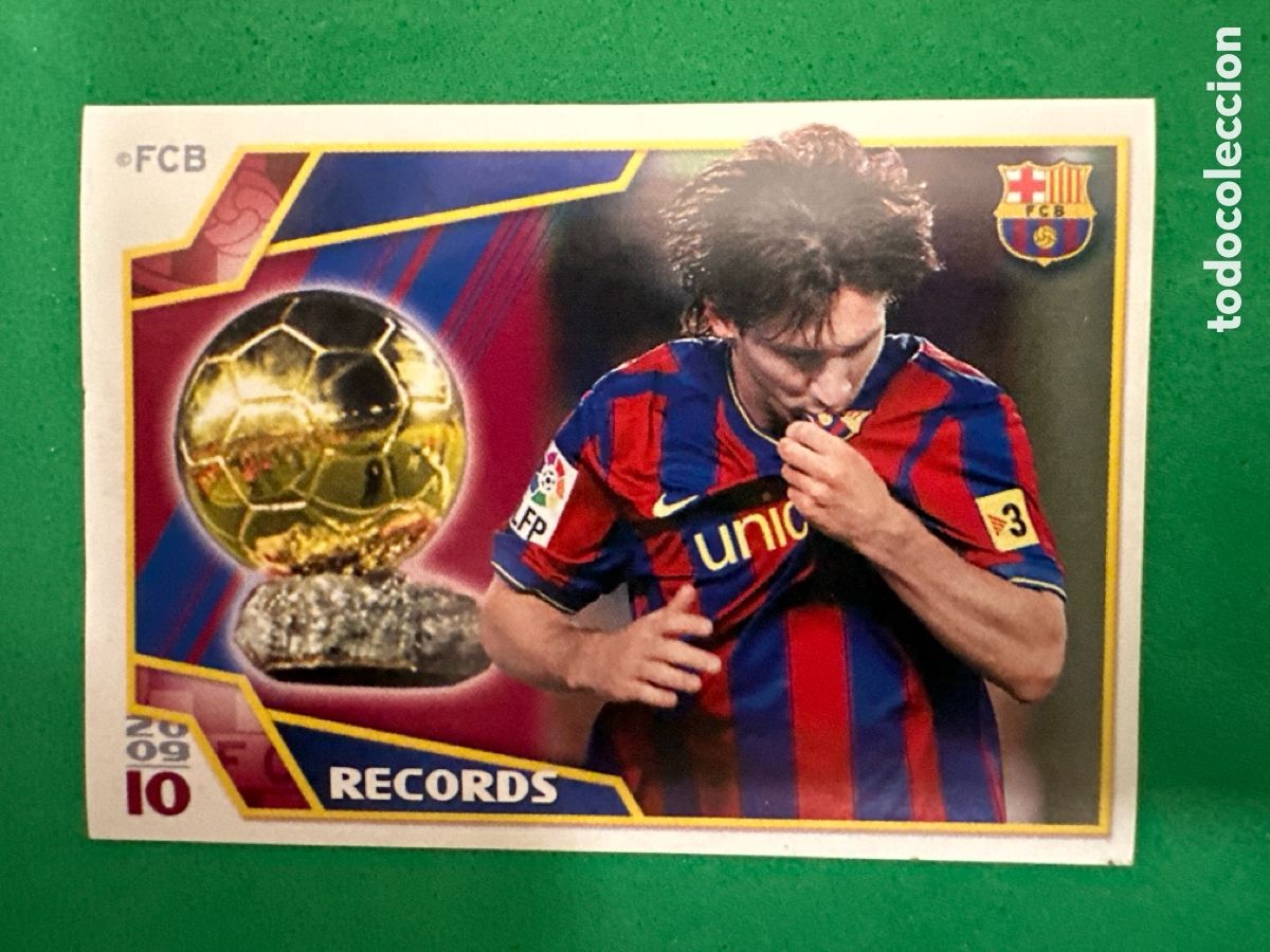 Football Stickers: 173 MESSI BALON DE ORO EL BAR&Ccedil;A DE LAS SEIS COPAS F.C.BARCELONA 2008-2009 Panini 08 09 SIN PEGAR