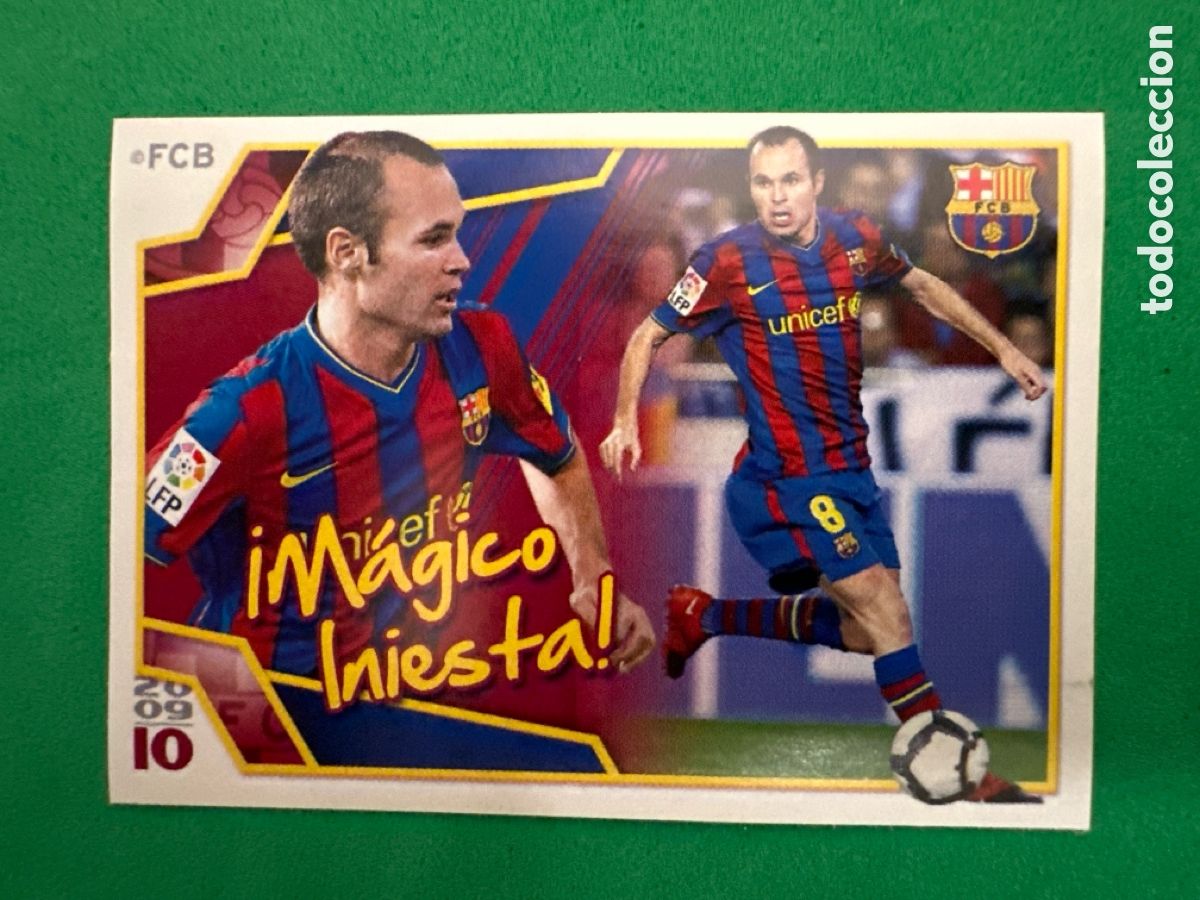 Fu&szlig;ball-Sticker: 85 INIESTA EL BAR&Ccedil;A DE LAS SEIS COPAS F.C.BARCELONA 2008-2009 Panini 08 09 SIN PEGAR