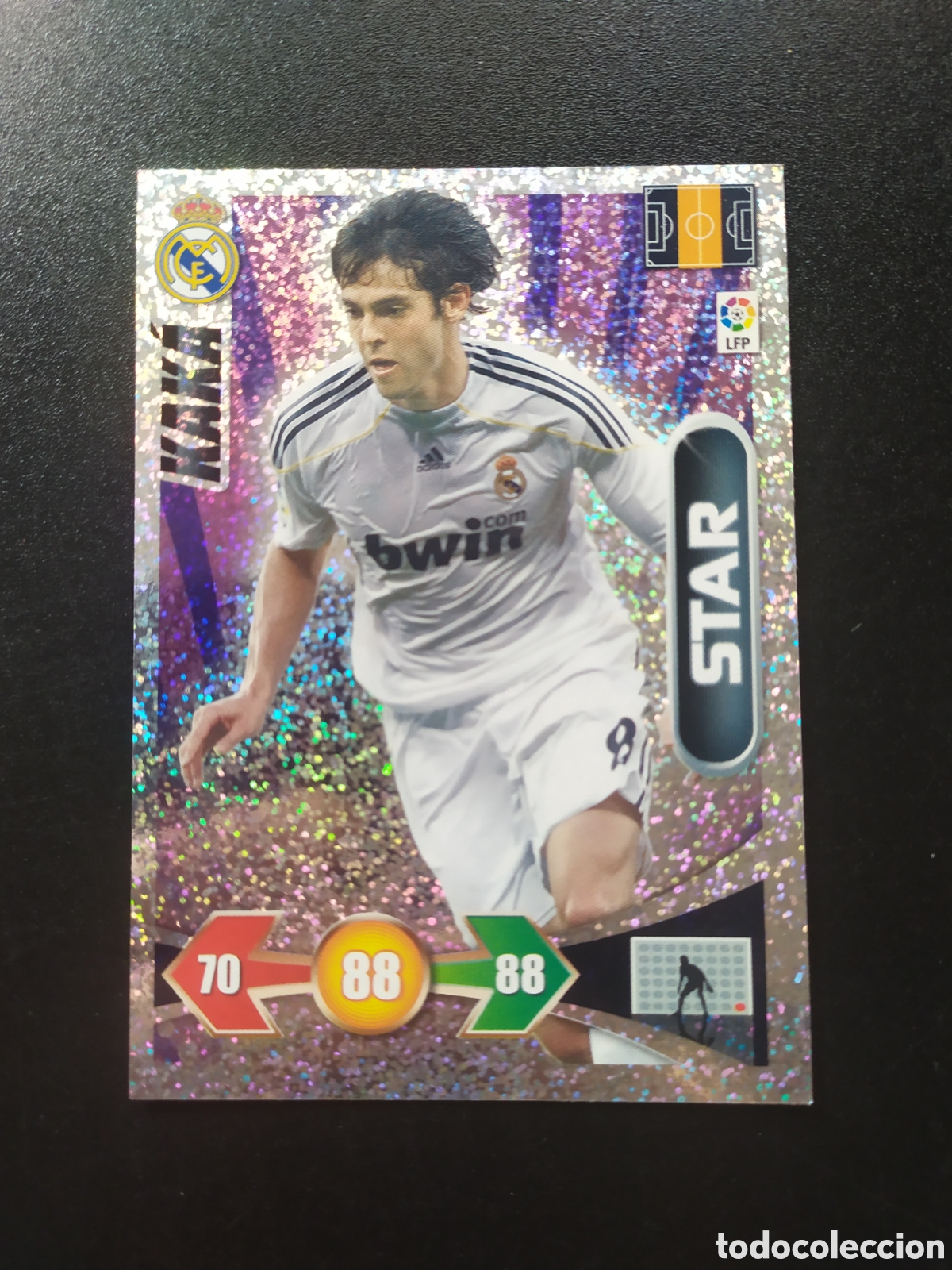 Football Stickers: Adrenalyn 2009 2010 09 10 panini Kaka star brillantina gruesa Real Madrid