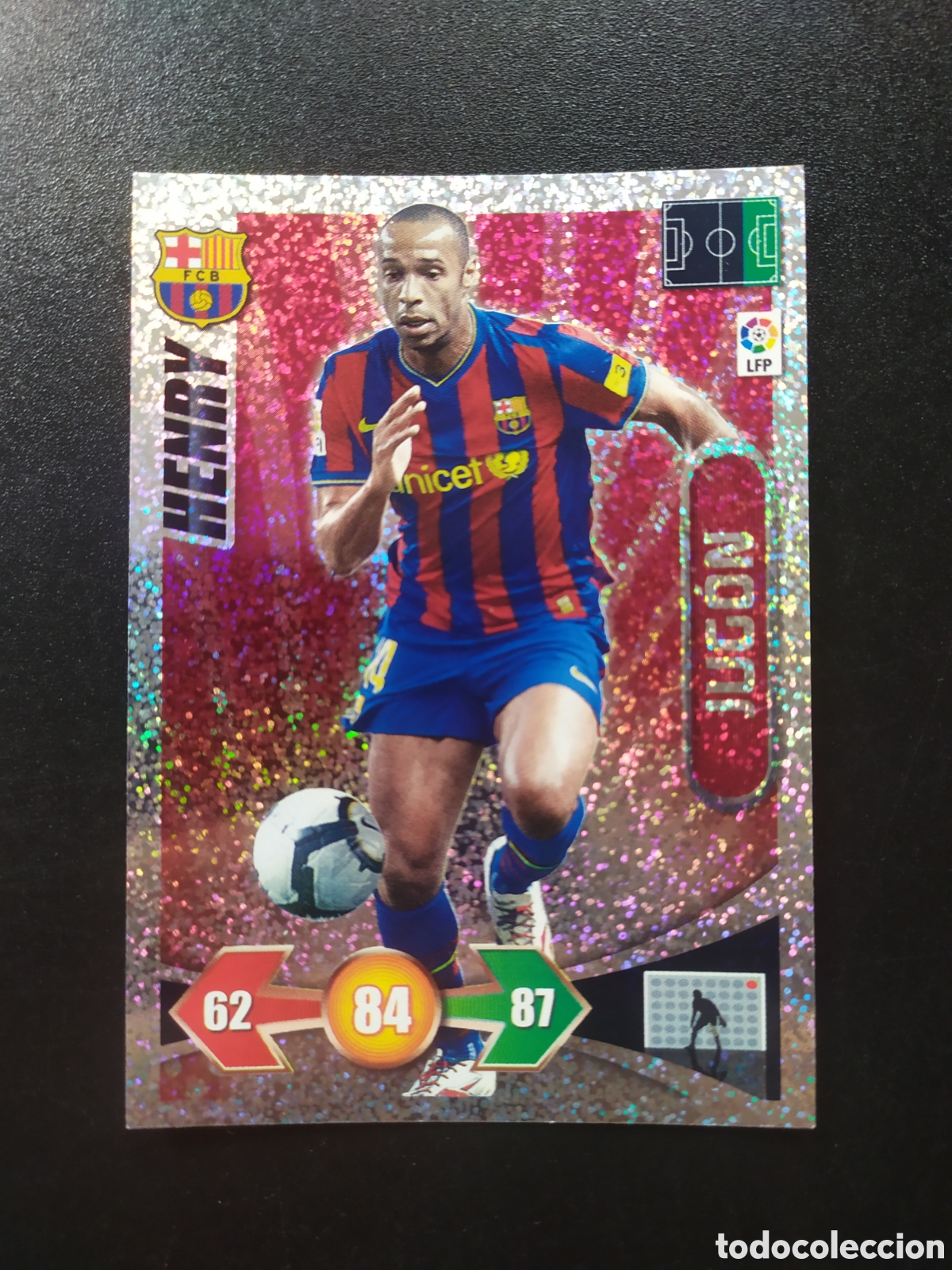 Football Stickers: Adrenalyn 2009 2010 09 10 panini Henry jugon brillantina gruesa Barcelona