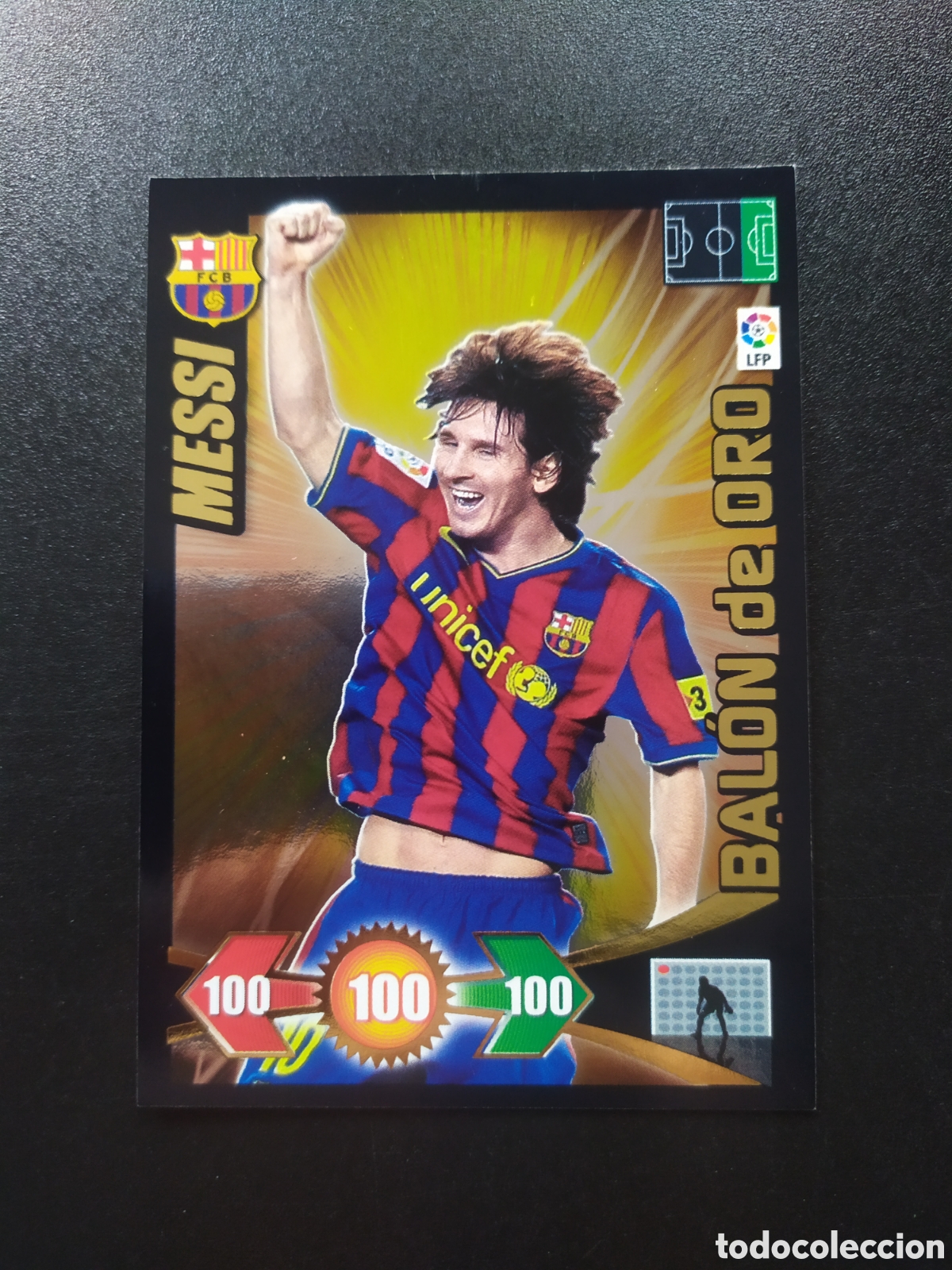 Cromos de F&uacute;tbol: Adrenalyn 2009 2010 09 10 panini Messi balon de oro Barcelona