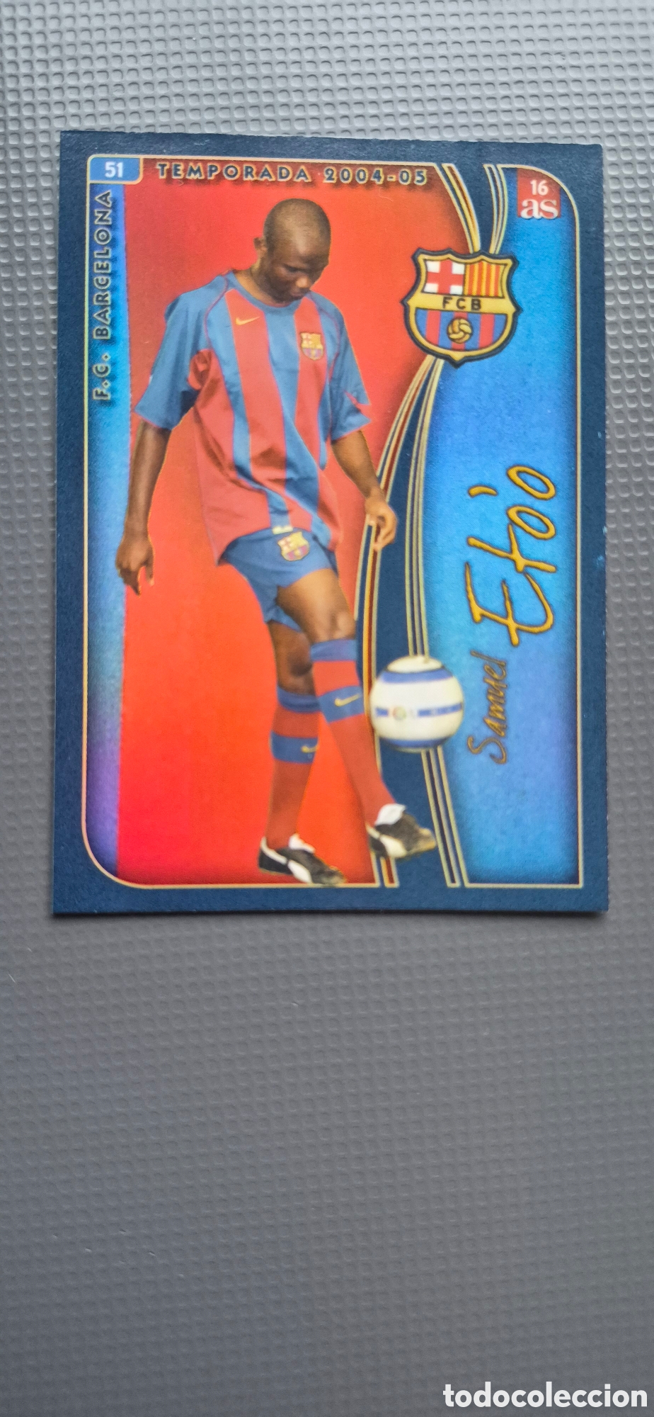 Football Stickers: MUNDICROMO SAMUEL ETO'O BARCELONA