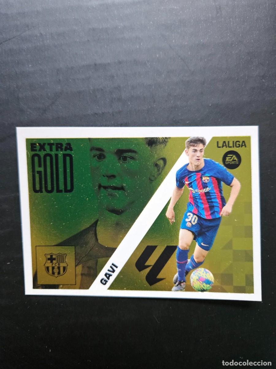Fu&szlig;ball-Sticker: GAVI BARCELONA EXTRA GOLD LIGA ESTE 23 24 2023 2024 SIN PEGAR NUNCA PEGADO