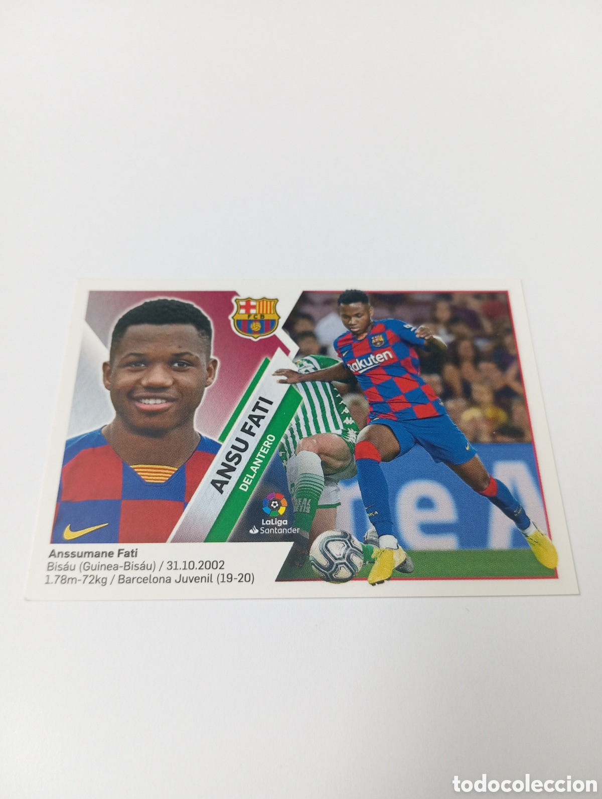 Football Stickers: Ansu Fati 13 BIS Barcelona LIGA ESTE 19-20 Panini 2019 2020