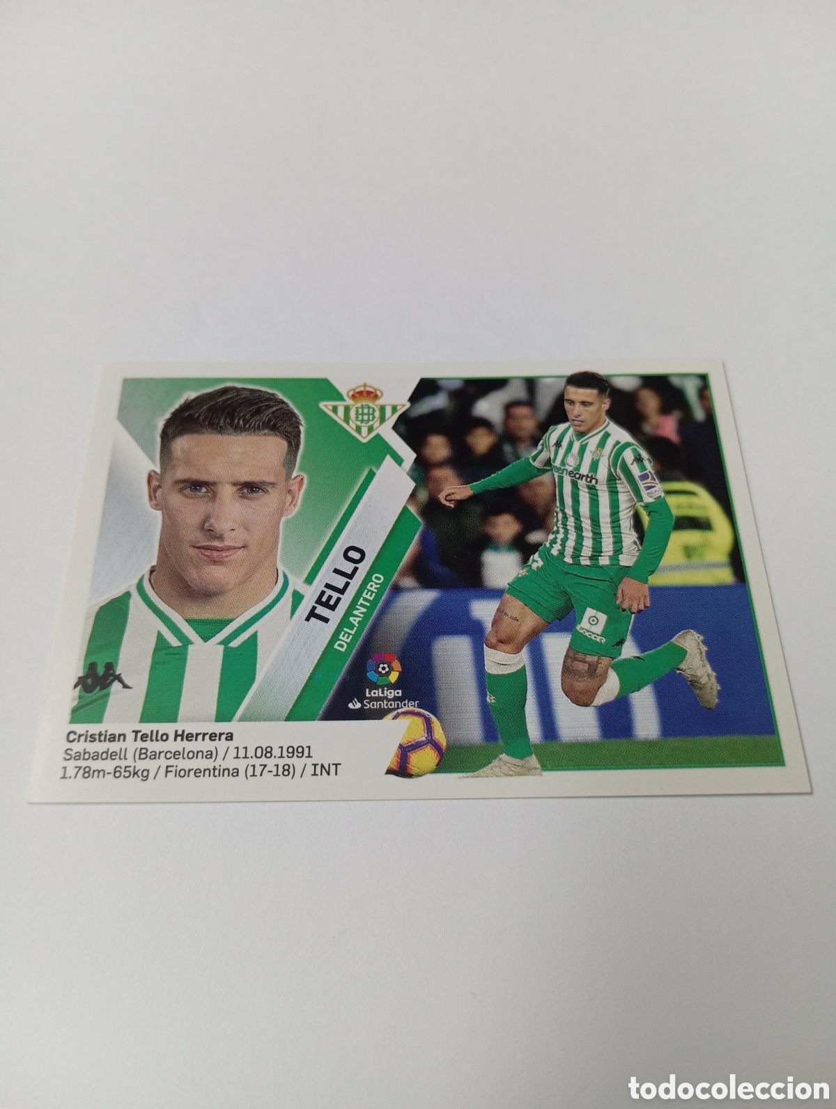 Cromos de F&uacute;tbol: Tello 14 A Betis LIGA ESTE 19-20 Panini 2019 2020
