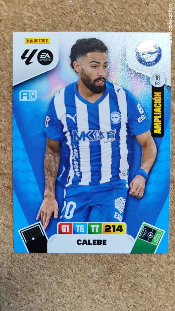 Football Stickers: ADRENALYN XL LA LIGA 25/26 CARD AMPLIACION CALEBE ALAVES # 16BIS PANINI