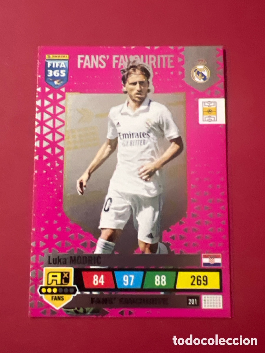 Cromos de F&uacute;tbol: C301. Modric Real Madrid FANS,FAVOURITE Fifa 365 22-23 # 201