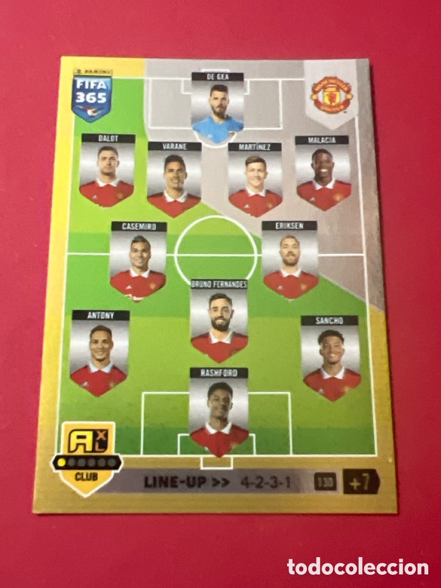 Figurine di Calcio: C304. 130 ALINEACION MANCHESTER UNITED ADRENALYN FIFA 365 CROMO 22 23 FUTBOL 2022 2023