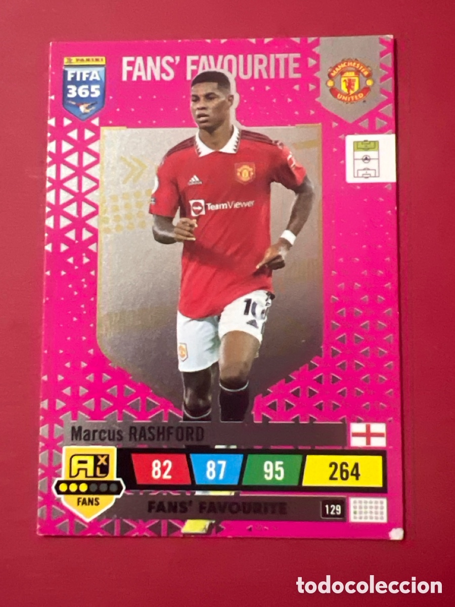 Figurine di Calcio: C314. Adrenalyn XL 365 22 23 2022 2023 - Fans Favourite 129 Rashford