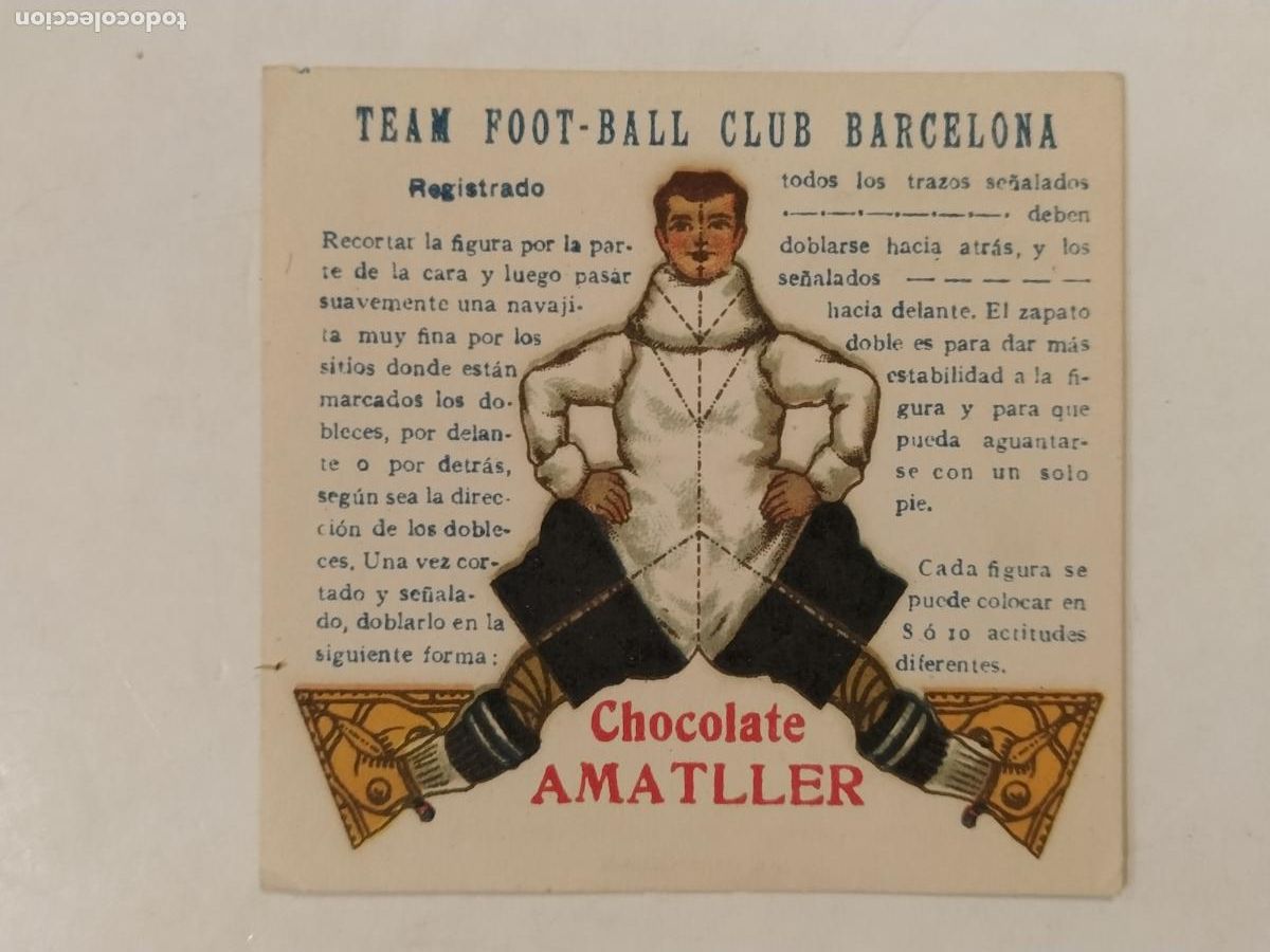 Fu&szlig;ball-Sticker: TEAM FOOTBALL CLUB BARCELONA - PORTERO - CROMO RECORTABLE FUTBOL - CHOCOLATE AMATLLER -(114.742)