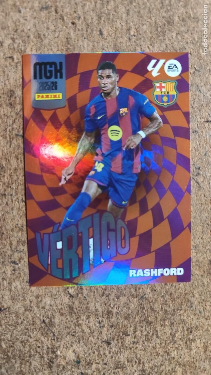 Cartes &agrave; collectionner de Football: 3&ordf; EDICION MEGACRAKS 25/26 CARD VERTIGO RASHFORD FC BARCELONA # 509 PANINI