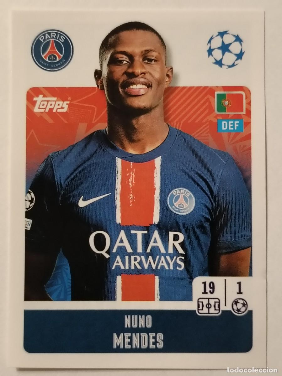 Figurine di Calcio: #287 NUNO MENDES PARIS SAINT GERMAIN STICKERS UEFA CHAMPIONS 2024/2025 TOPPS