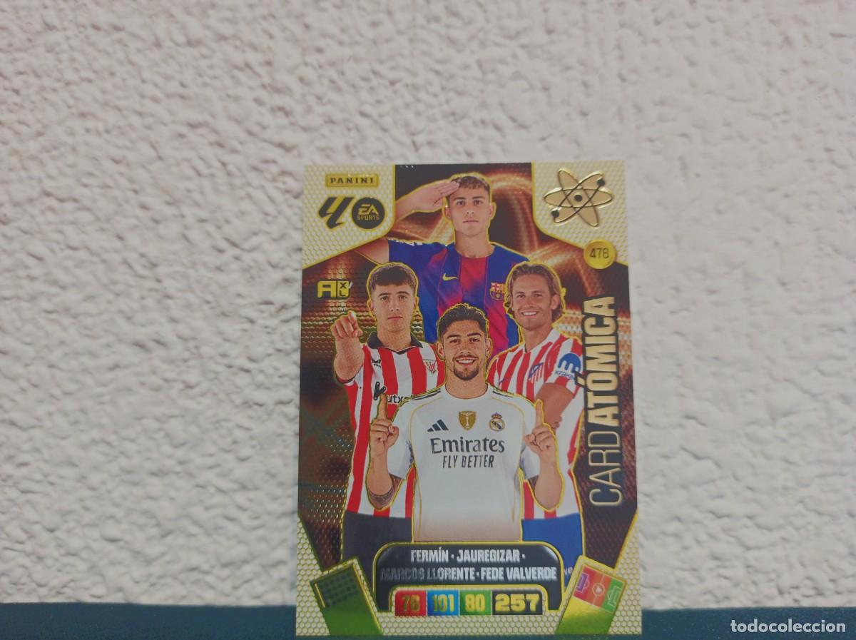 Cromos de f&uacute;tbol: 476 CARD ATOMICA BARCELONA REAL MADRID ATLETICO DE MADRID ADRENALYN XL 25 26 2025 2026 PANINI