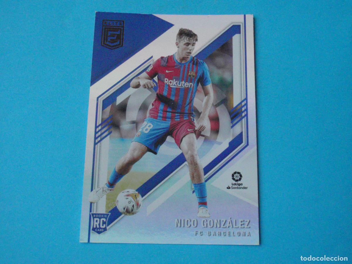 Fu&szlig;ball-Sticker: 183 NICO GONZALEZ Barcelona ROOKIE Trading Card DONRUSS ELITE LA LIGA SOCCER 2021 2022 Panini. 21 22