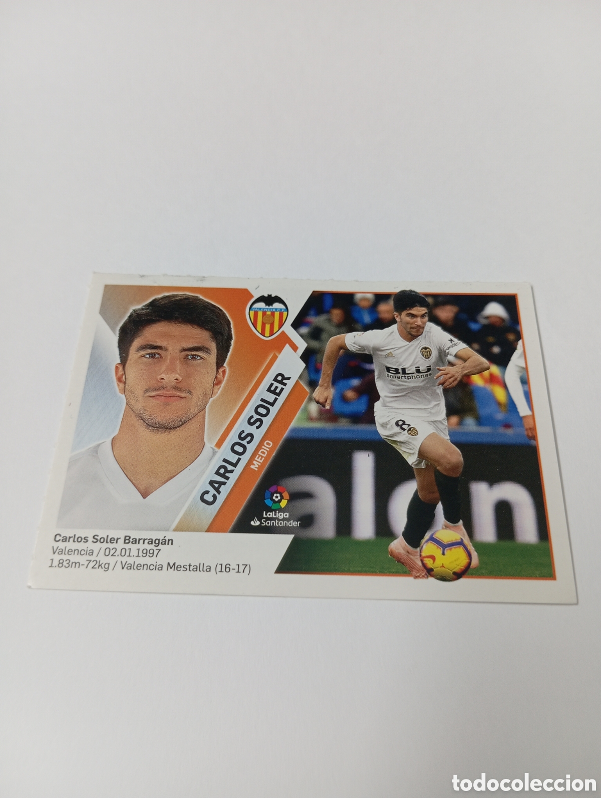 Figurine di Calcio: Carlos Soler 9 ERROR Valencia LIGA ESTE 19-20 Panini 2019 2020