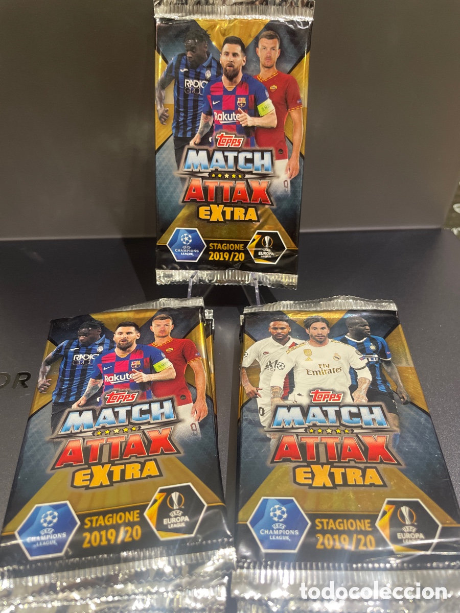 Cromos de F&uacute;tbol: Lote 10 sobres Topps Match Attax EXTRA 2019-20