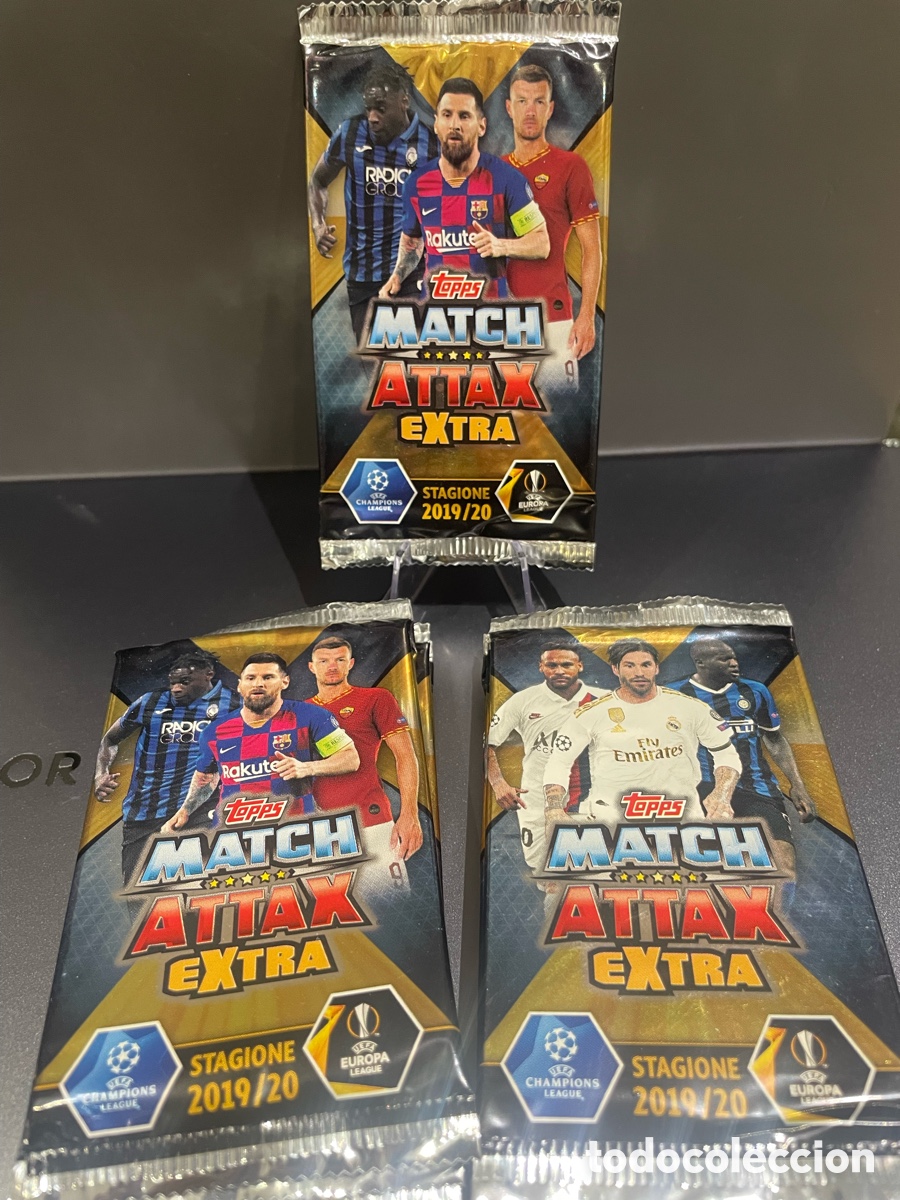 Fu&szlig;ball-Sticker: Lote 10 sobres Topps Match Attax EXTRA 2019-20