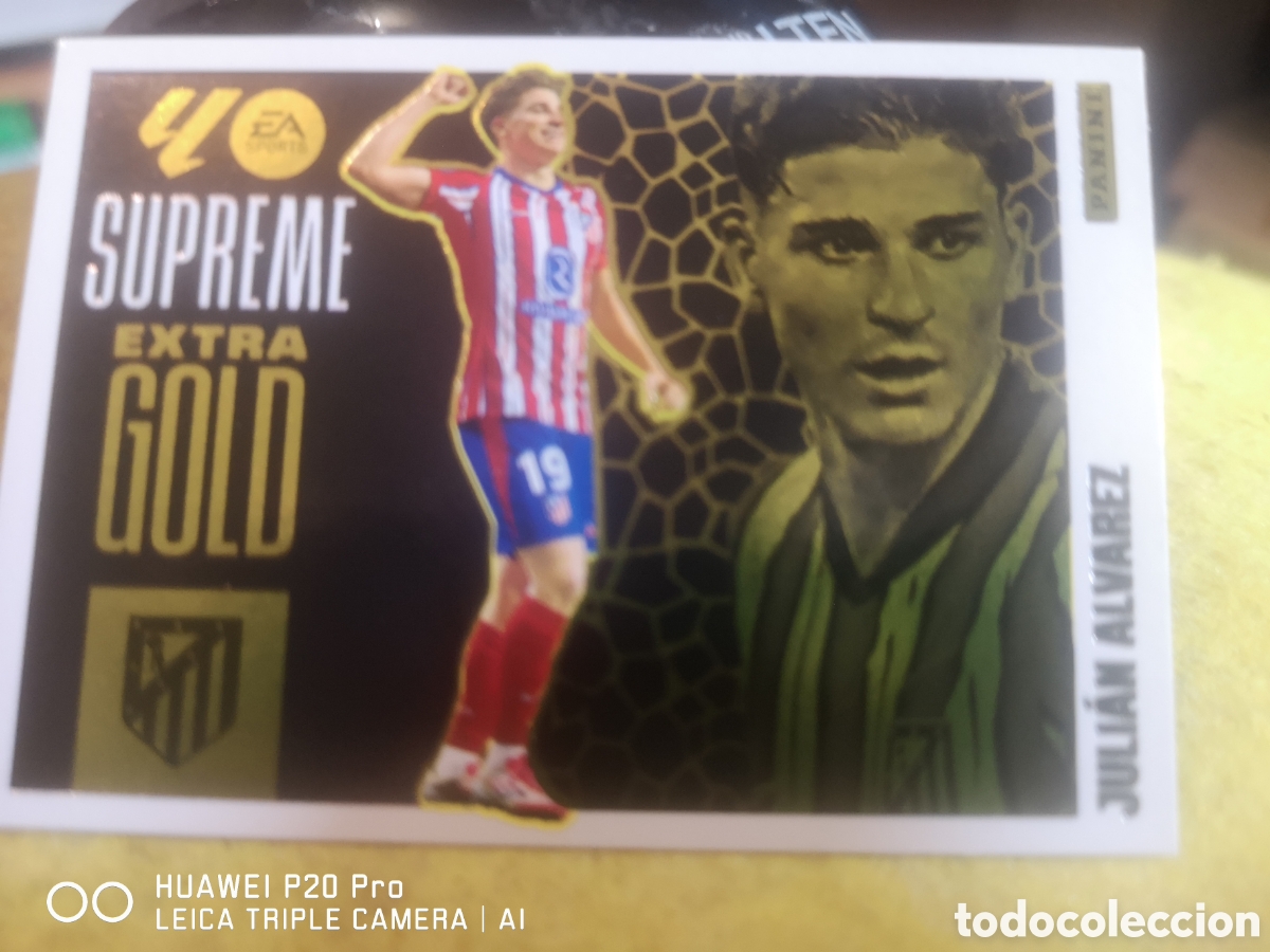 Cromos de F&uacute;tbol: Supreme Extra Gold JULIAN ALVAREZ - Ediciones Este 2025 2026 - 25 26 - ATLETICO DE MADRID