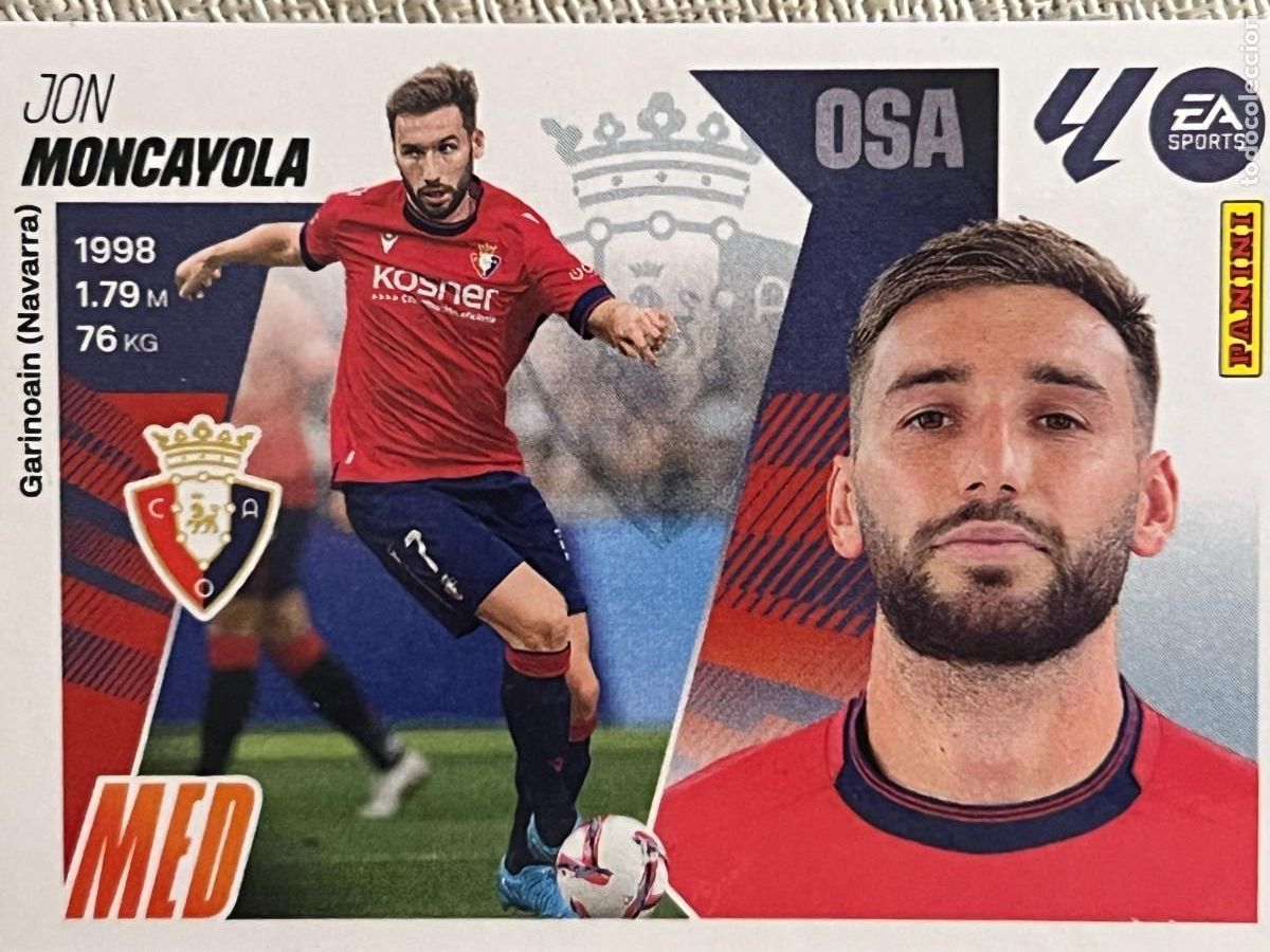 Fu&szlig;ball-Sticker: N&ordm; 11 MONCAYOLA OSASUNA ESTE 25 26 2025 2026