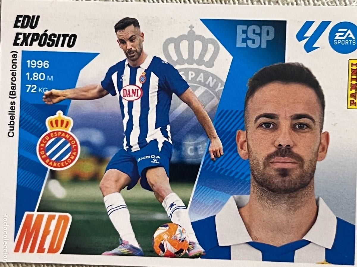 Cromos de f&uacute;tbol: N 14 EDU EXP&Oacute;SITO ESPA&Ntilde;OL/ESPANYOLESTE 25 26 2025 2026