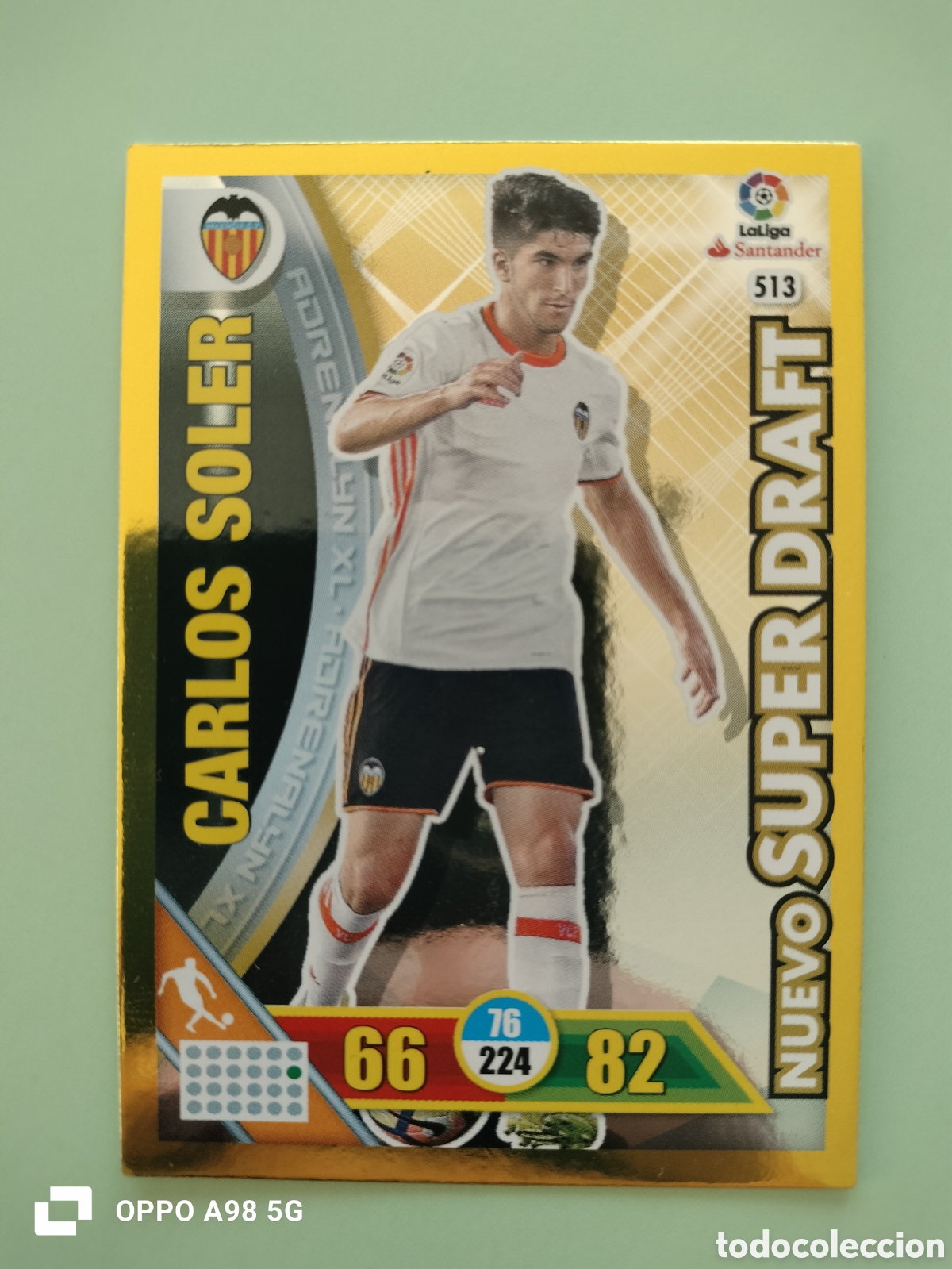 Cromos de Futebol: Cromo card Carlos Soler Nuevo Super draft Adrenalyn liga temporada 2016 2017 16 17 Panini