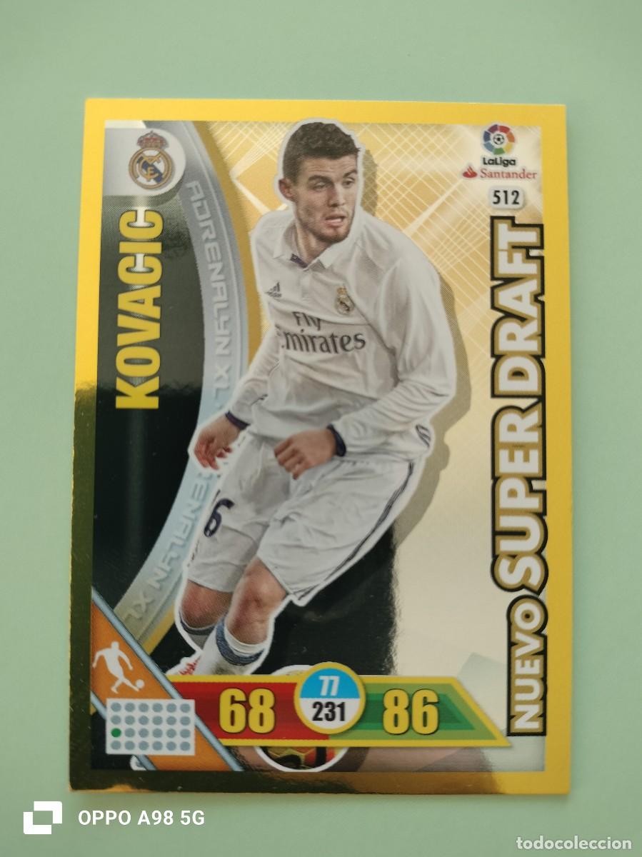 Cromos de Futebol: Cromo card Kovacic Real Madrid Nuevo Super draft Adrenalyn liga temporada 2016 2017 16 17 Panini