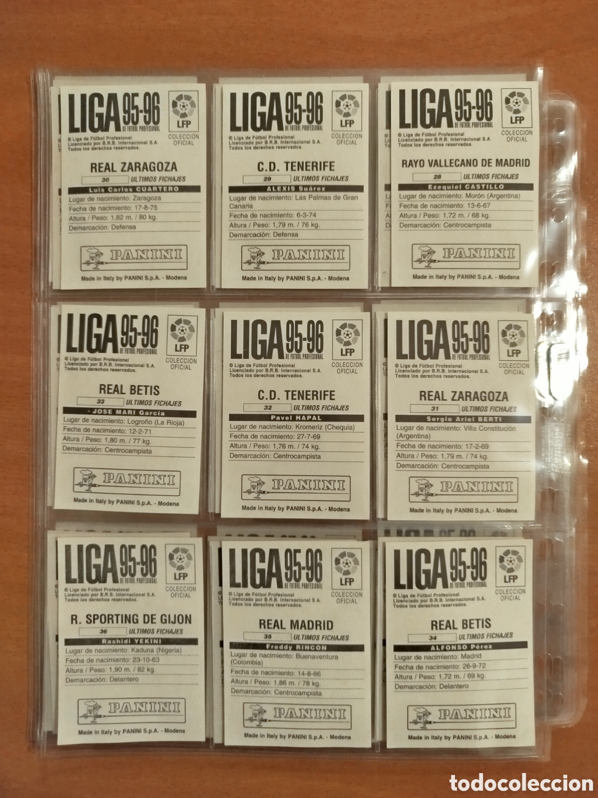 Cromos de Futebol: PIDE TUS FALTAS + DE 500 CROMOS - VENDO SUELTOS - PANINI LIGA 95 96 1995 1996 NO COMPRAR EL ANUNICO