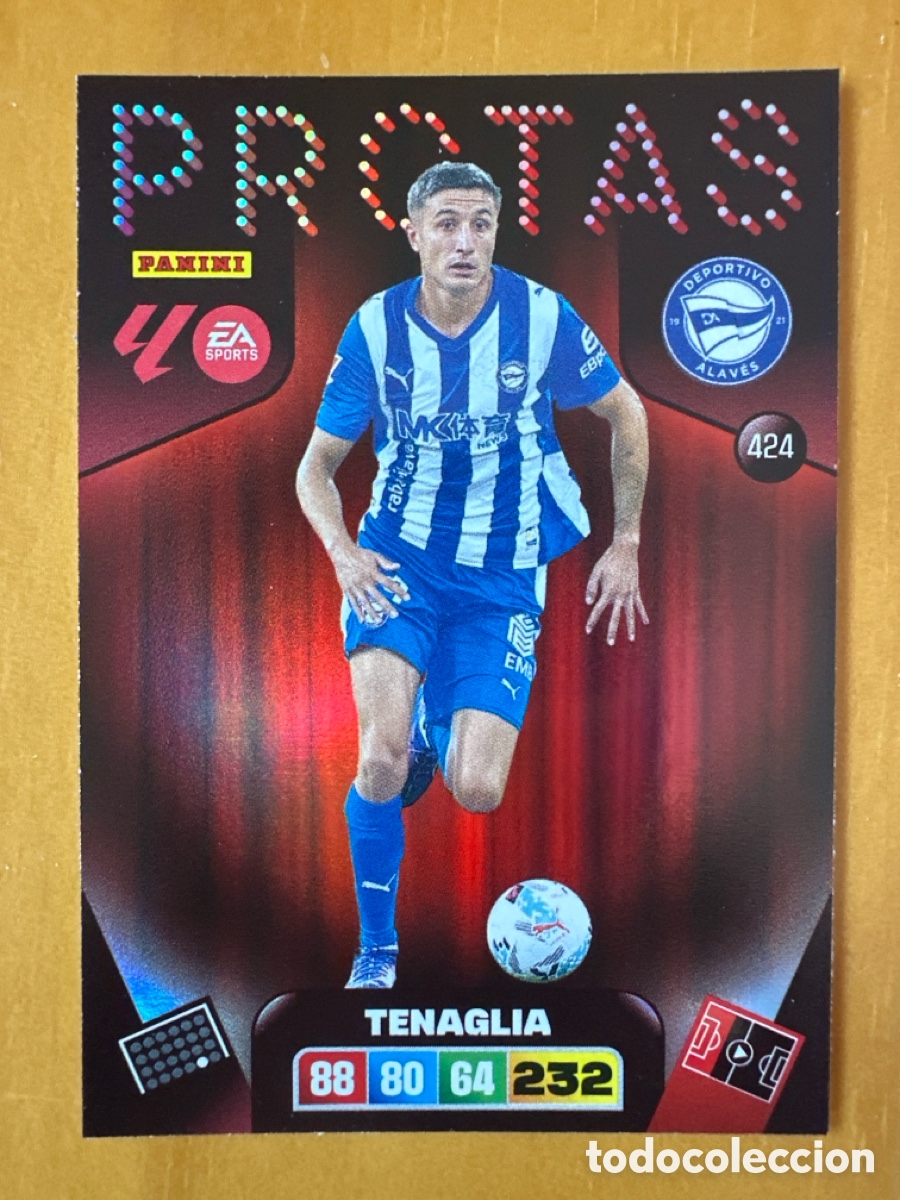 Fu&szlig;ball-Sticker: 424 Nahuel Tenaglia, Deportivo Alav&eacute;s, Protas, Panini Adrenalyn XL La Liga 2025 2026 25 26