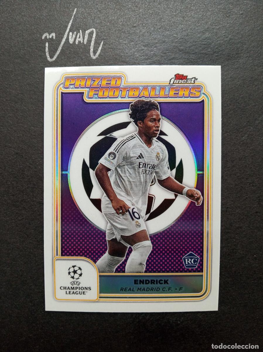 Cromos de Futebol: PF 16 PRIZED FOOTBALLERS ROOKIE ENDRICK REAL MADRID ⚽ TOPPS &reg; FINEST CHAMPIONS 2024 2025 24 25 NUEVO