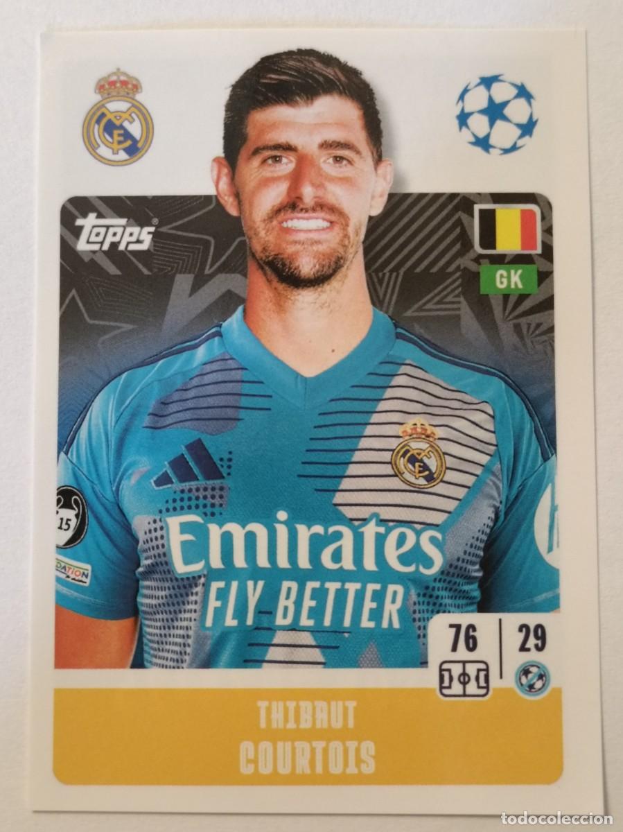 Cromos de F&uacute;tbol: #321 THIBAUT COURTOIS REAL MADRID C.F. STICKERS UEFA CHAMPIONS LEAGUE 2024/2025 TOPPS