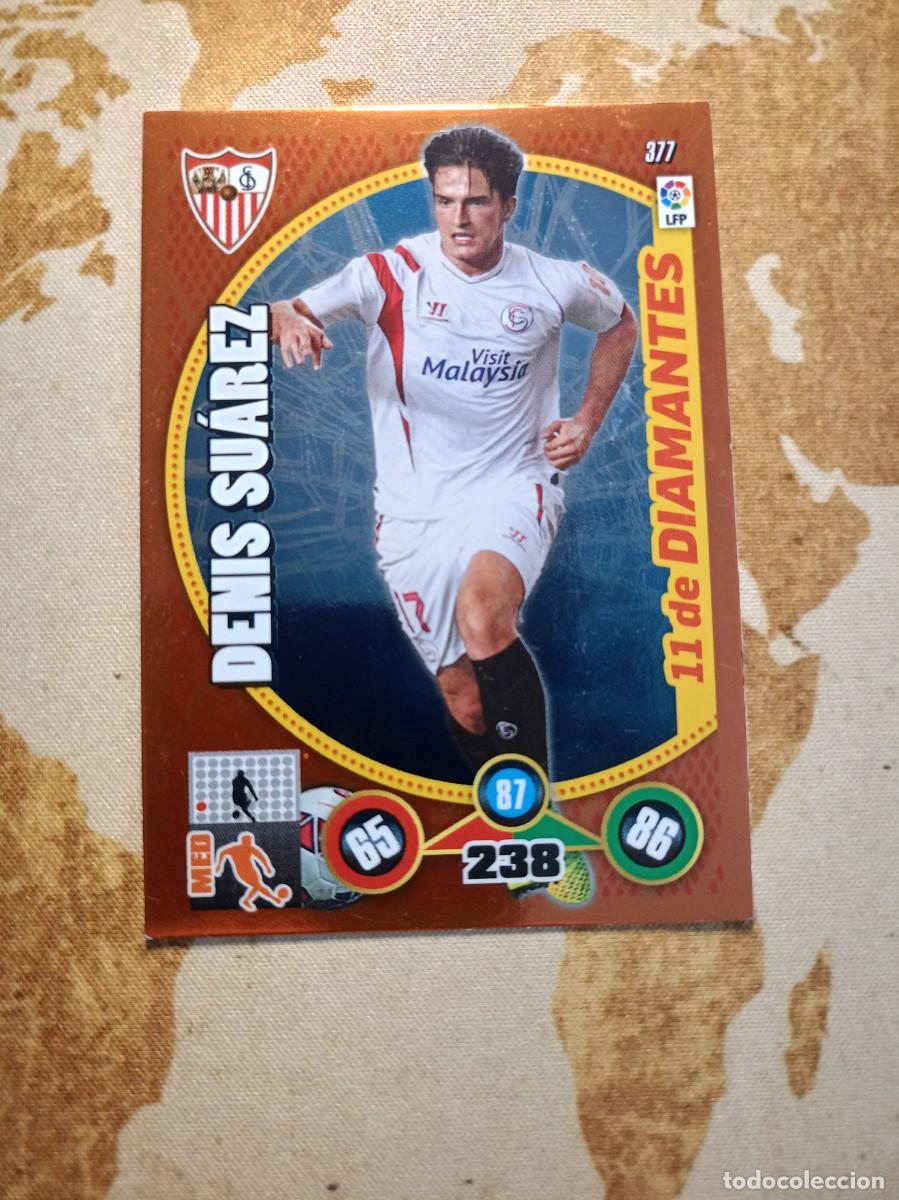 Cromos de f&uacute;tbol: 11 De Diamantes 377 DENIS SU&Aacute;REZ Adrenalyn 2014-15
