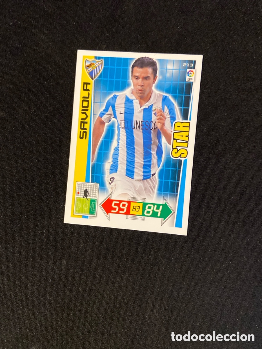 Cromos de Futebol: SAVIOLA 213 (M&Aacute;LAGA) 2012-2013 12 13 ADRENALYN PANINI CROMO CARTA A-2