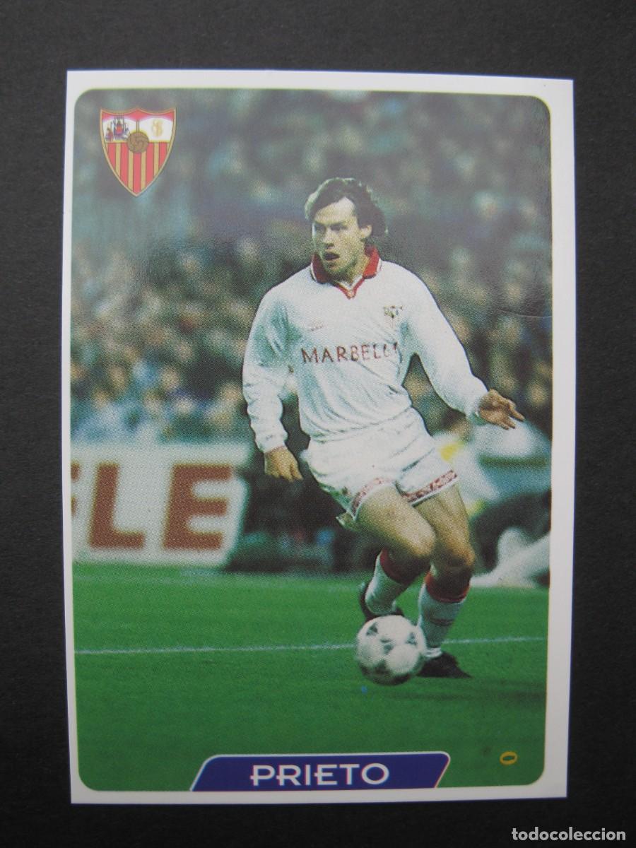 Figurine di Calcio: PRIETO (SEVILLA F.C.) - CARD N&ordm; 79 - LAS FICHAS DE LA LIGA 95-96 - MUNDICROMO.